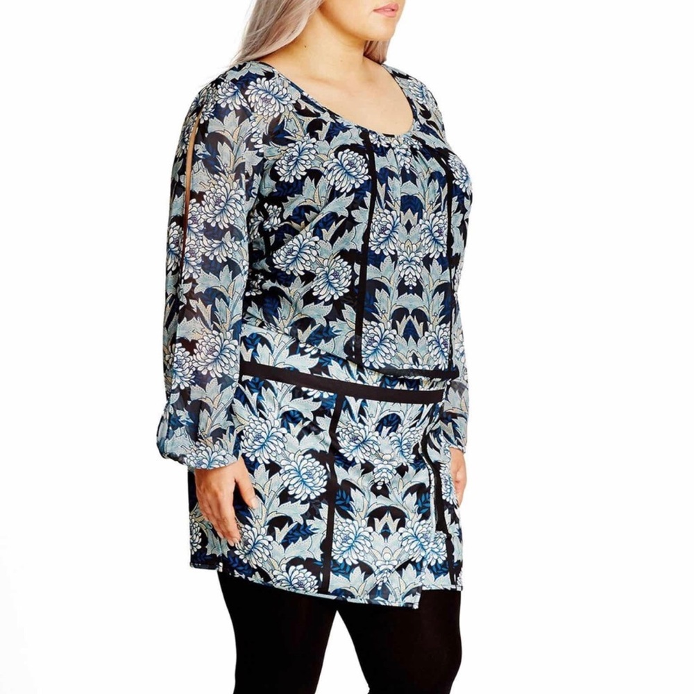 City Chic ‘Stained Glass' Blouson Minidress